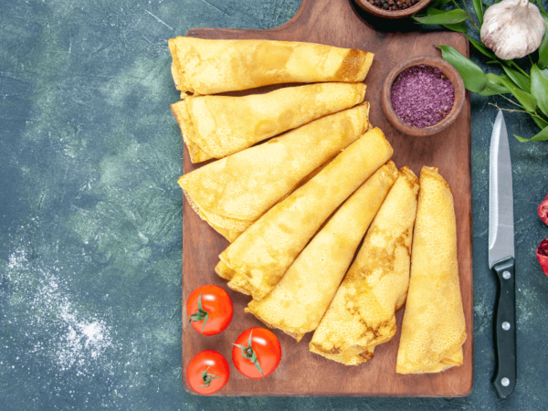 Receita de Crepioca de Queijo e Tomate